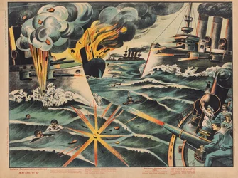 El hundimiento del crucero alemán SMS Magdeburg, 1914