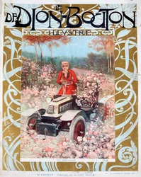 El derrape, ilustración de la revista Le De Dion-Bouton, 1909