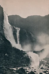 Las cataratas de Skjeggedal, 1914