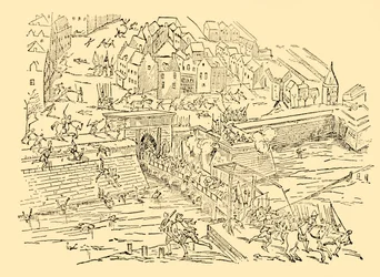 Los españoles capturan Amberes en su larga lucha con los holandeses, 1576, c1930
