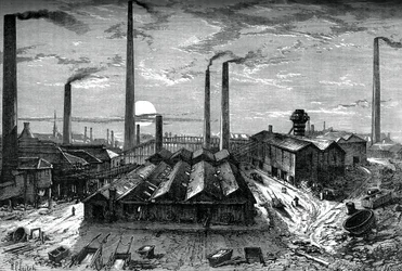 Las obras químicas de St Rollox, Glasgow, c1880