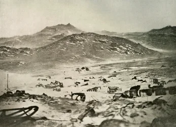 El comienzo de una ventisca en los cuarteles de invierno, c. 1908, 1909
