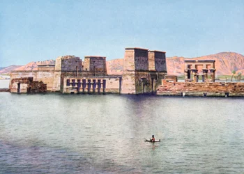 El Templo de Isis en Philae, Egipto, siglo XX