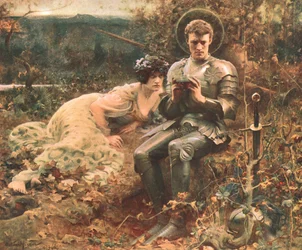La tentación de Sir Percival, c. 1894, c. 1902