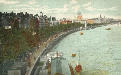 El Embankment del Támesis, Londres, c. 1915