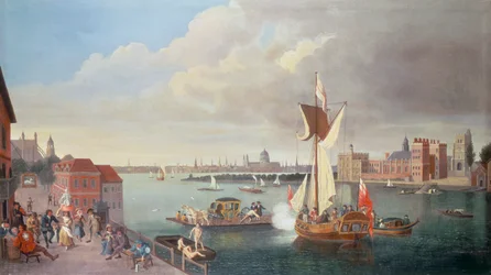 El Támesis en Horseferry, c. 1710