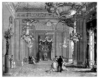 La Sala del Trono, Palacio de Buckingham, 1900