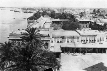 El Río Tigris, desde el 31º hospital general británico, Bagdad, Mesopotamia, Primera Guerra Mundial