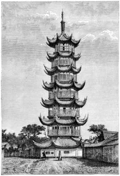 La Torre de Long-Hua, Shanghái, China, 1895