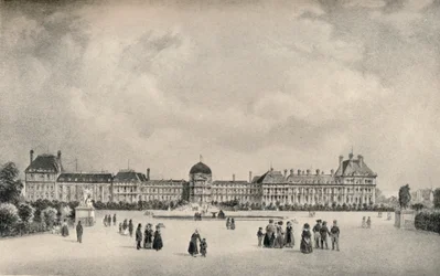 El Palacio de las Tullerías desde los jardines, 1915
