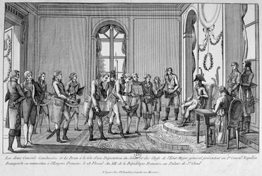 Los dos cónsules Cambacérès y Le Brun nombran a Napoleón Emperador, siglo XIX