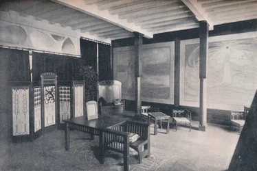El vestíbulo de la sección holandesa en la Exposición de Turín, 1902