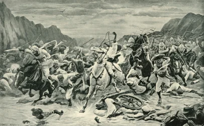 La victoria de Kandahar, persecución de caballería hasta el río Arghandab
