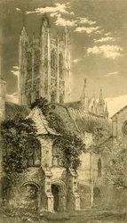 La Torre del Agua, Catedral de Canterbury, Canterbury, Kent, 1885