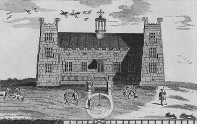 La perspectiva oeste del castillo de Lumley, c1767