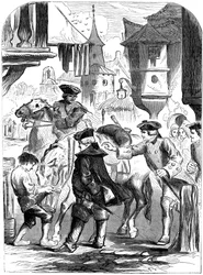 El arresto de Charles Belleisle en Elbingerode, Alemania, 1744 siglo XIX