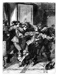 El asesinato del duque de Buckingham, hacia 1902