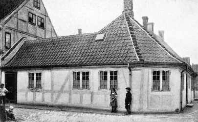 El lugar de nacimiento de Hans Andersen, Odense, Dinamarca, c1920
