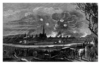 El bombardeo de Estrasburgo, Francia, 1875