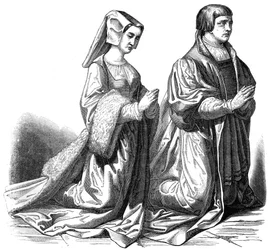 La burguesía de Gante rezando, siglo XV, 1846