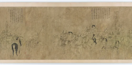 El cautiverio de Cai Wenji, dinastía Ming, siglos XIV-XV
