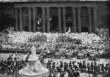 La ceremonia de acción de gracias en la Catedral de San Pablo, Londres, 22 de junio de 1897
