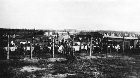 El campo de concentración en Frith Hill, Camberley, 1914-1915