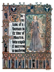 El traje de una mujer en el reinado de Eduardo III, 1909