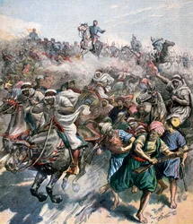 La muerte del General Margallo, la guerra del Rif, Marruecos, 1893