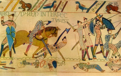 La muerte de Harold en la Batalla de Hastings, 1066, 1944