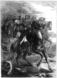La muerte del duque de Berwick en el sitio de Philippsburg, Alemania, 1734 siglo XIX