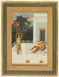 El sueño de Zulaykha, del Álbum Ámbar, c. 1670