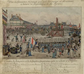 La ejecución de Robespierre y sus seguidores el 28 de julio de 1794