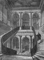 La gran escalera, Chesterfield House, Mayfair, Westminster, Londres