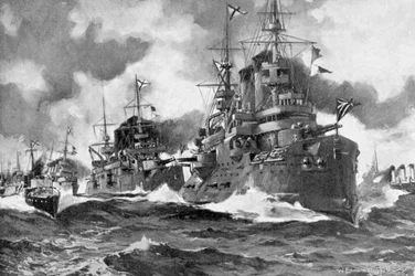 La gran flota rusa avanzando por última vez, Guerra Ruso-Japonesa, 1904