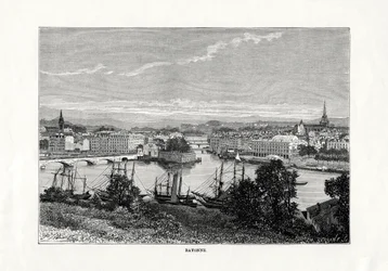 El puerto de Bayona, Francia, 1879