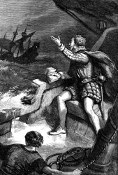 Los últimos momentos de Sir Humphrey Gilbert, 1583, c. 1880