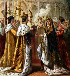 El matrimonio de Enrique VII, 1486, c1850