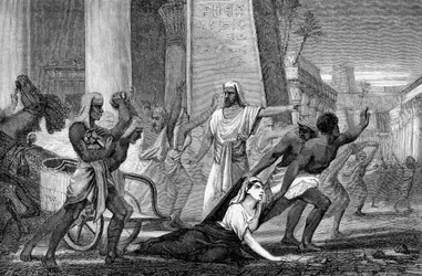El asesinato de Hipatia, matemática y filósofa neoplatónica, 415, mediados del siglo XIX