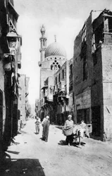 El barrio nativo, El Cairo, Egipto, años 1920