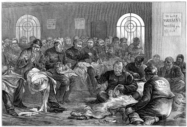 La sala de agujas, Prisión de Clerkenwell, Londres, 1874
