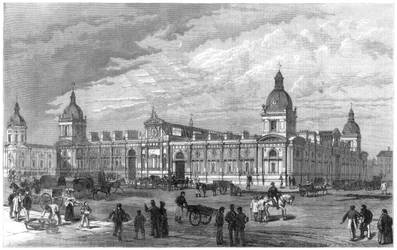 El nuevo Mercado Metropolitano de Aves, Smithfield, Londres, 1875