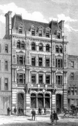 Las nuevas oficinas del Daily Telegraph, Fleet Street, Londres, 1882