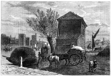 El viejo Horseferry, Londres, c. 1800