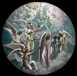 Los peregrinos ascienden al Cielo, c1910