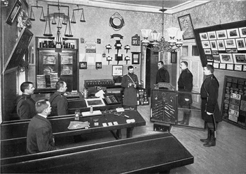 Los reclutas de la policía en la escuela de policía de San Petersburgo, 1903