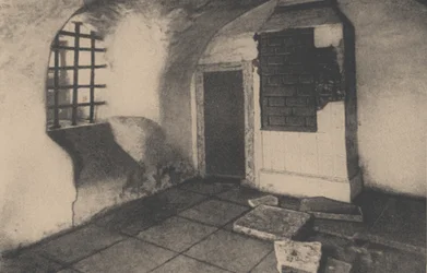 La celda de la prisión en la fortaleza de Shlisselburg