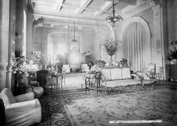 El salón de recepción, Viceregal Lodge, India, siglo XX