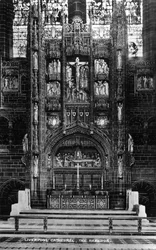 El retablo en la Catedral de Liverpool, siglo XX