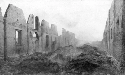 Las ruinas de Albert, Somme, Francia, 23 de septiembre de 1914